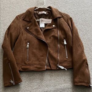 Philosophy Tan Leather Jacket NWT
